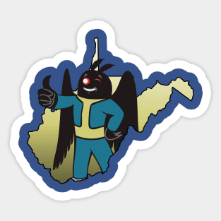 Radiation Suit Mothman WV Sticker